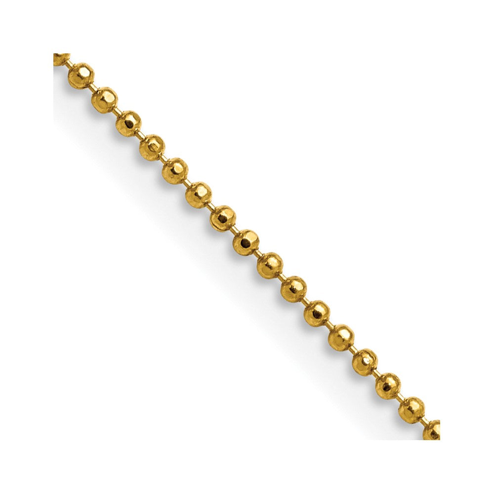 Chisel Gold-tone Brass 1.50mm Plated 16 inch Ball ChainSRN211