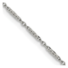 Chisel Stainless Steel Polished 1.8mm 18 inch Fancy Link ChainSRN2252