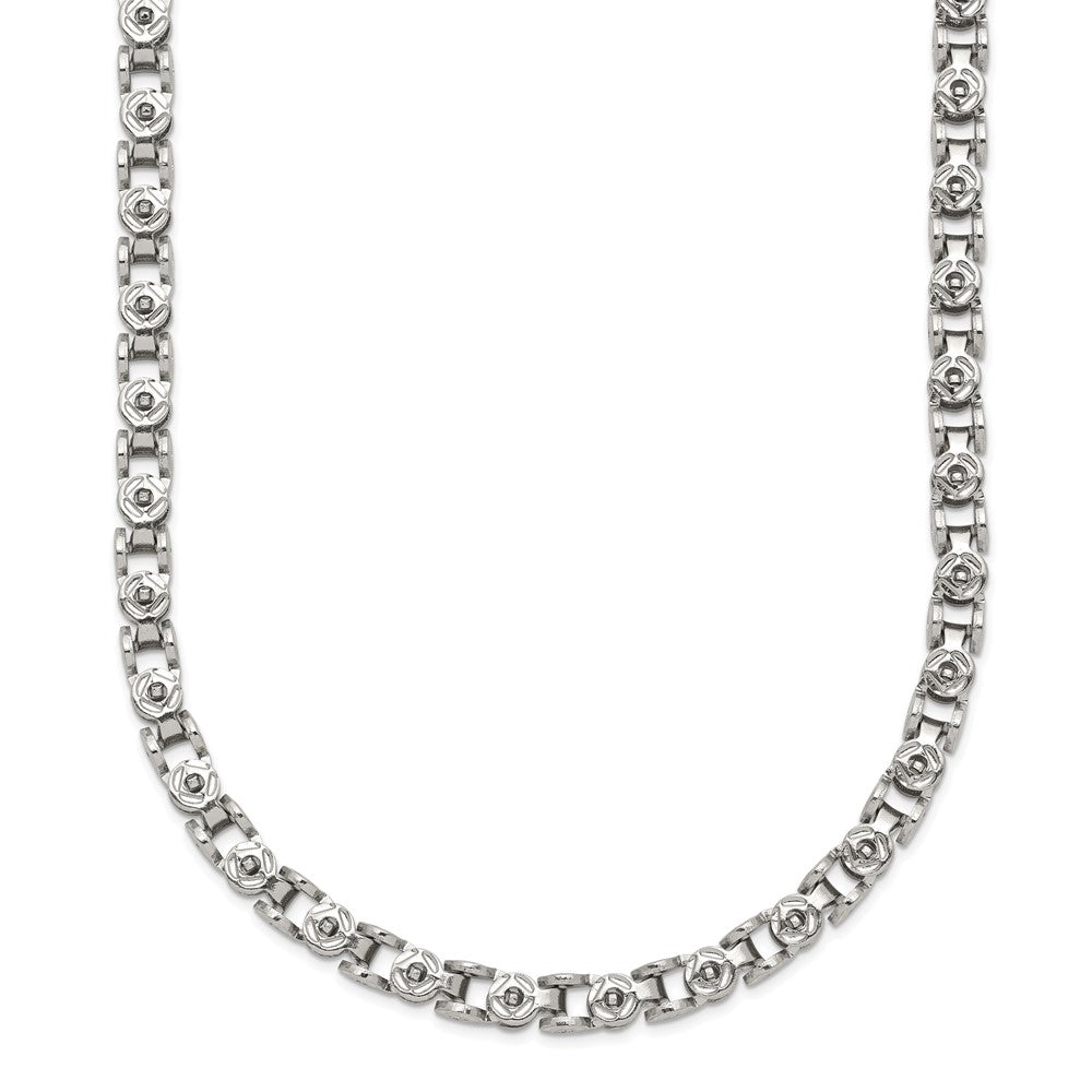 Chisel Stainless Steel Polished 18 inch Fancy Circle Link ChainSRN2542