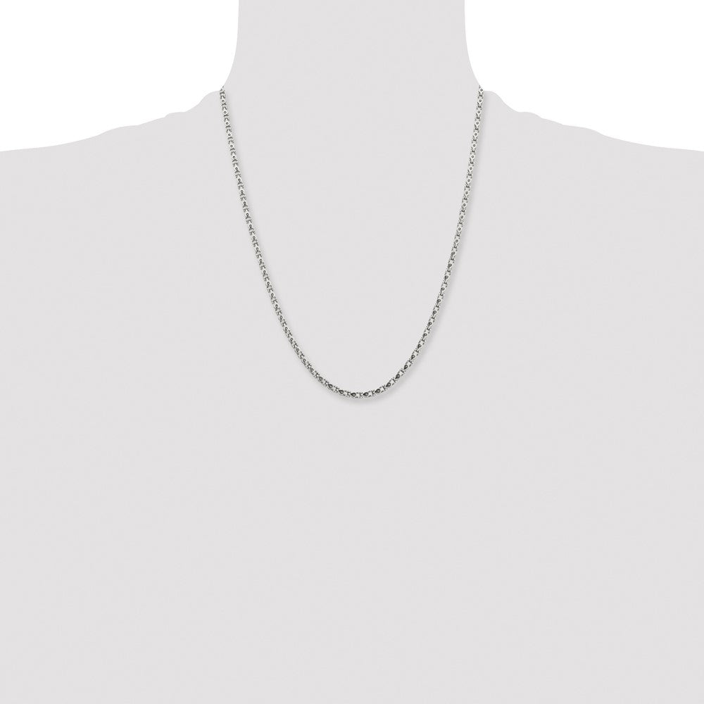 Chisel Stainless Steel Polished 22 inch Fancy Link ChainSRN2544