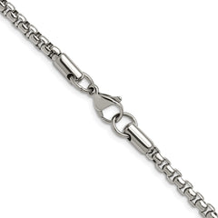 Chisel Stainless Steel Polished 3.9mm 22 inch Rounded Box ChainSRN2549