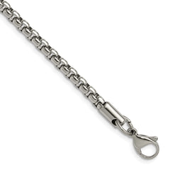 Chisel Stainless Steel Polished 3.9mm 18 inch Rounded Box ChainSRN2549