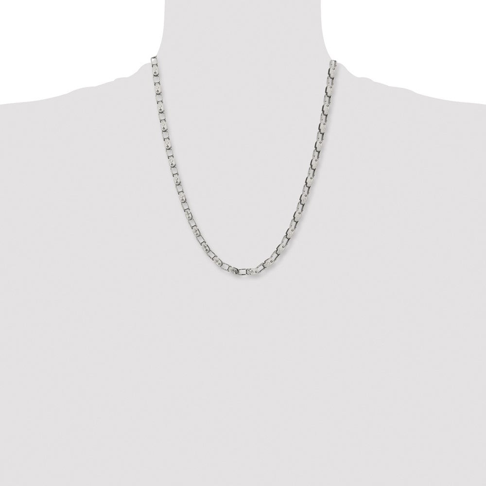 Chisel Stainless Steel Polished 22 inch Fancy Link ChainSRN2689