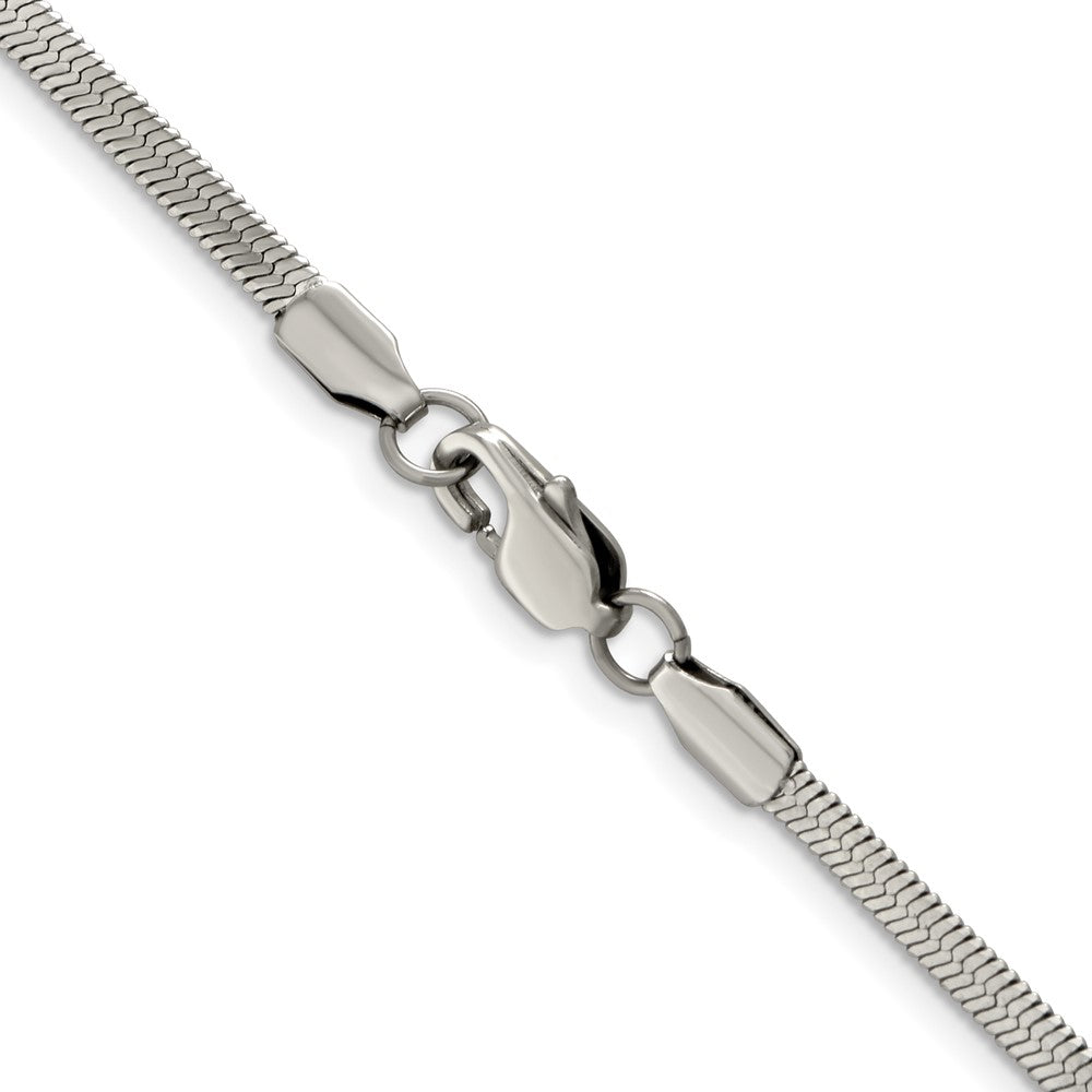 Chisel Stainless Steel Polished 3.3mm 24 inch Herringbone ChainSRN2871