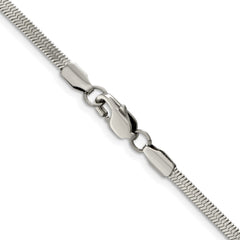 Chisel Stainless Steel Polished 3.3mm 24 inch Herringbone ChainSRN2871