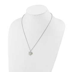 Chisel Stainless Steel Polished Heart Pendant on a 20.5 inch Plus 1 inch Extension Cable Chain NecklaceSRN3229-20.5