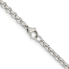 Chisel Stainless Steel Polished 3.9mm 30 inch Rolo ChainSRN653