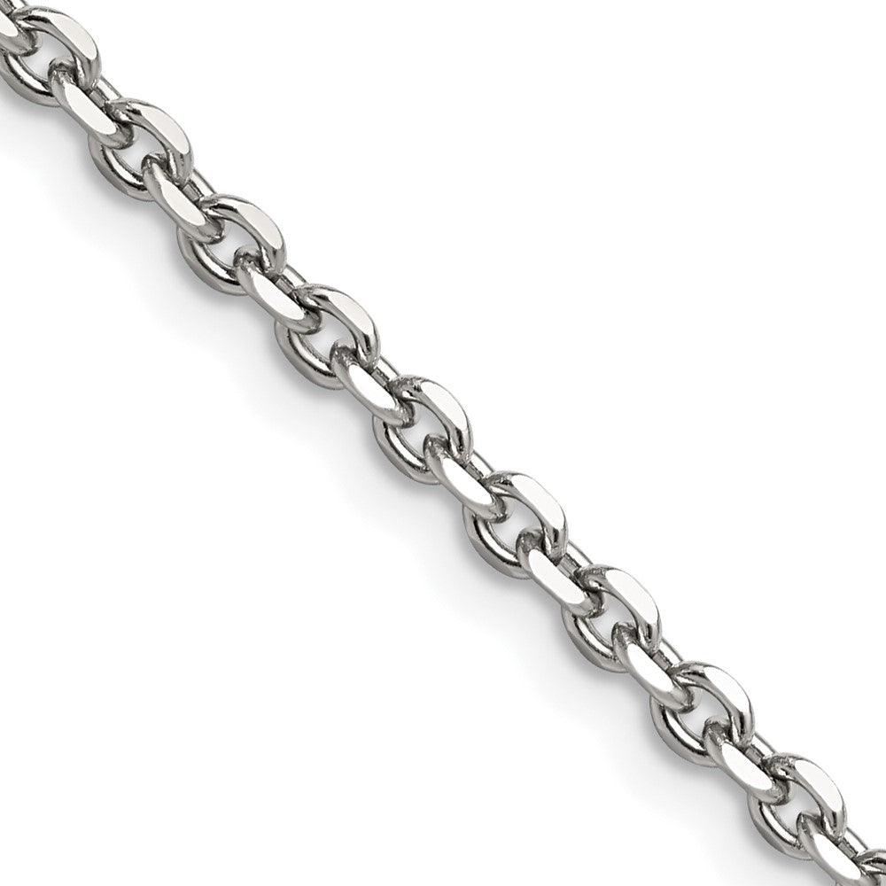 Chisel Stainless Steel Polished 3.4mm 18 inch Cable ChainSRN658
