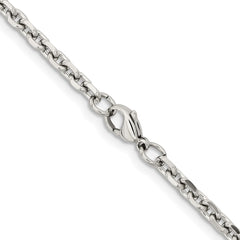 Chisel Stainless Steel Polished 4.3mm 24 inch Cable ChainSRN659