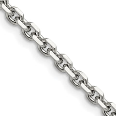 Chisel Stainless Steel Polished 4.3mm 20 inch Cable ChainSRN659