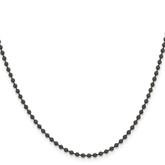 Chisel Stainless Steel Polished Black IP-plated 2.4mm 20 inch Ball ChainSRN668BP