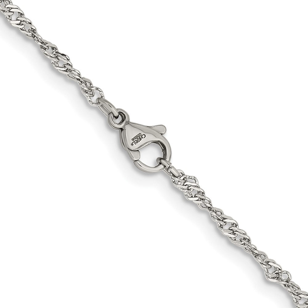 Chisel Stainless Steel Polished 2.5mm 24 inch Singapore ChainSRN677
