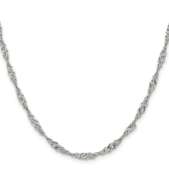Chisel Stainless Steel Polished 3mm 24 inch Singapore Chain SRN678