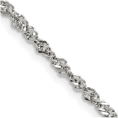 Chisel Stainless Steel Polished 3mm 24 inch Singapore Chain SRN678