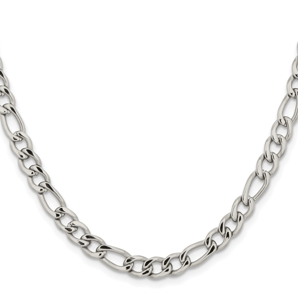 Chisel Stainless Steel Polished 5.3mm 20 inch Figaro ChainSRN679
