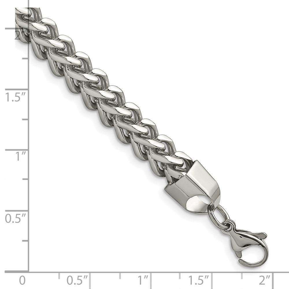 Chisel Stainless Steel Polished 6.75mm 9 inch Franco Chain SRN684-9