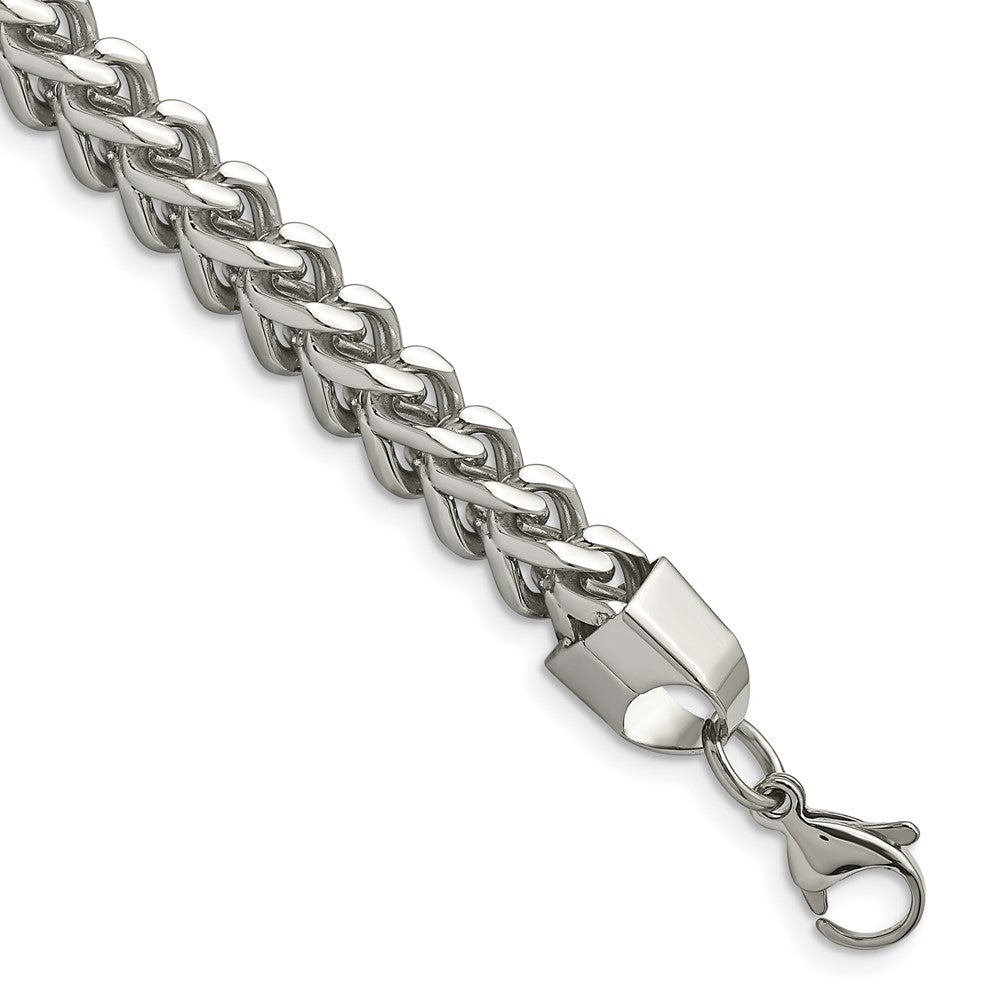 Chisel Stainless Steel Polished 6.75mm 9 inch Franco Chain SRN684-9