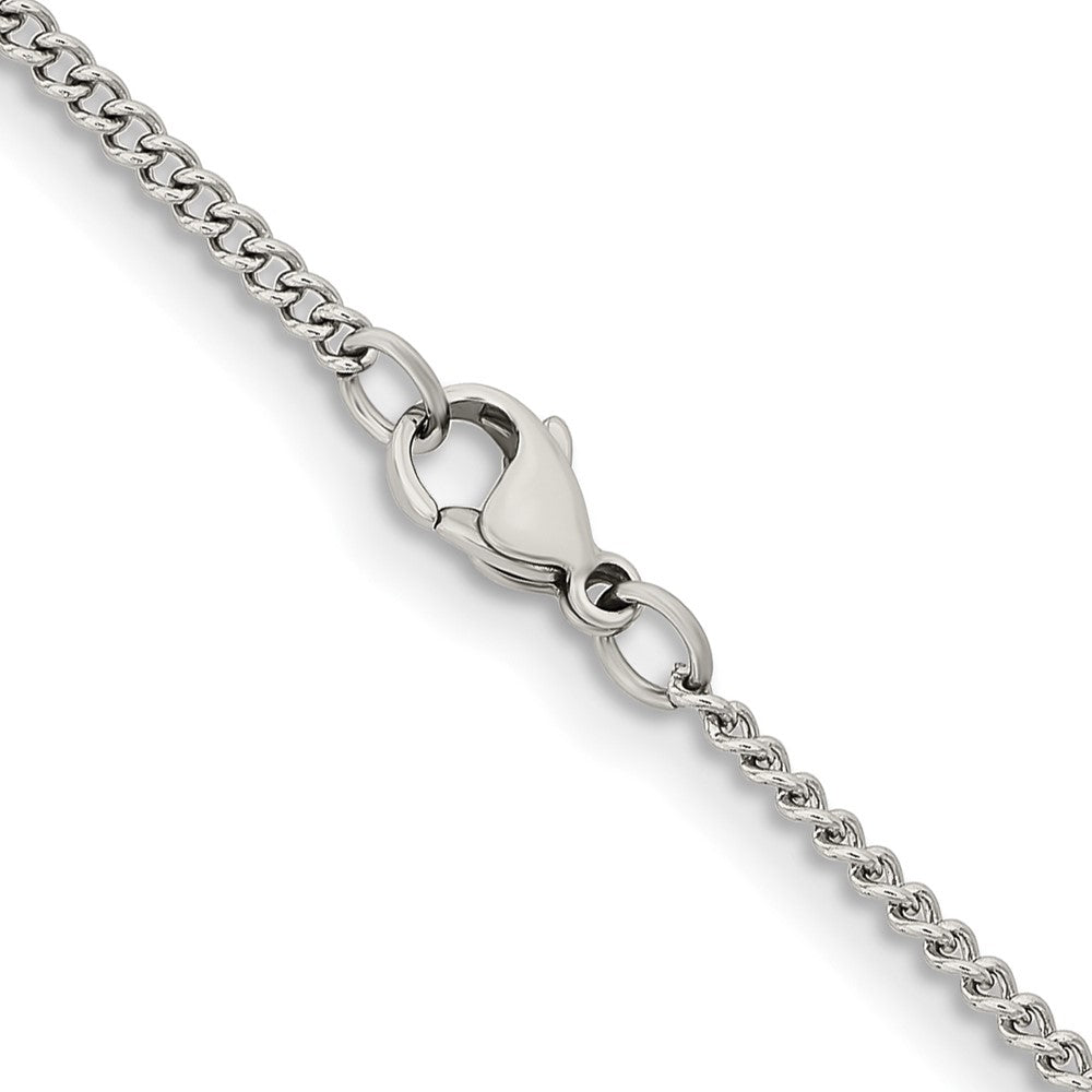Chisel Stainless Steel Polished 2.25mm 20 inch Round Curb ChainSRN685