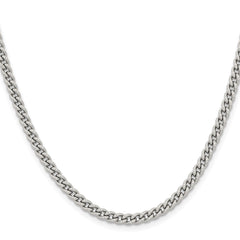 Chisel Stainless Steel Polished 4mm 20 inch Round Curb ChainSRN686