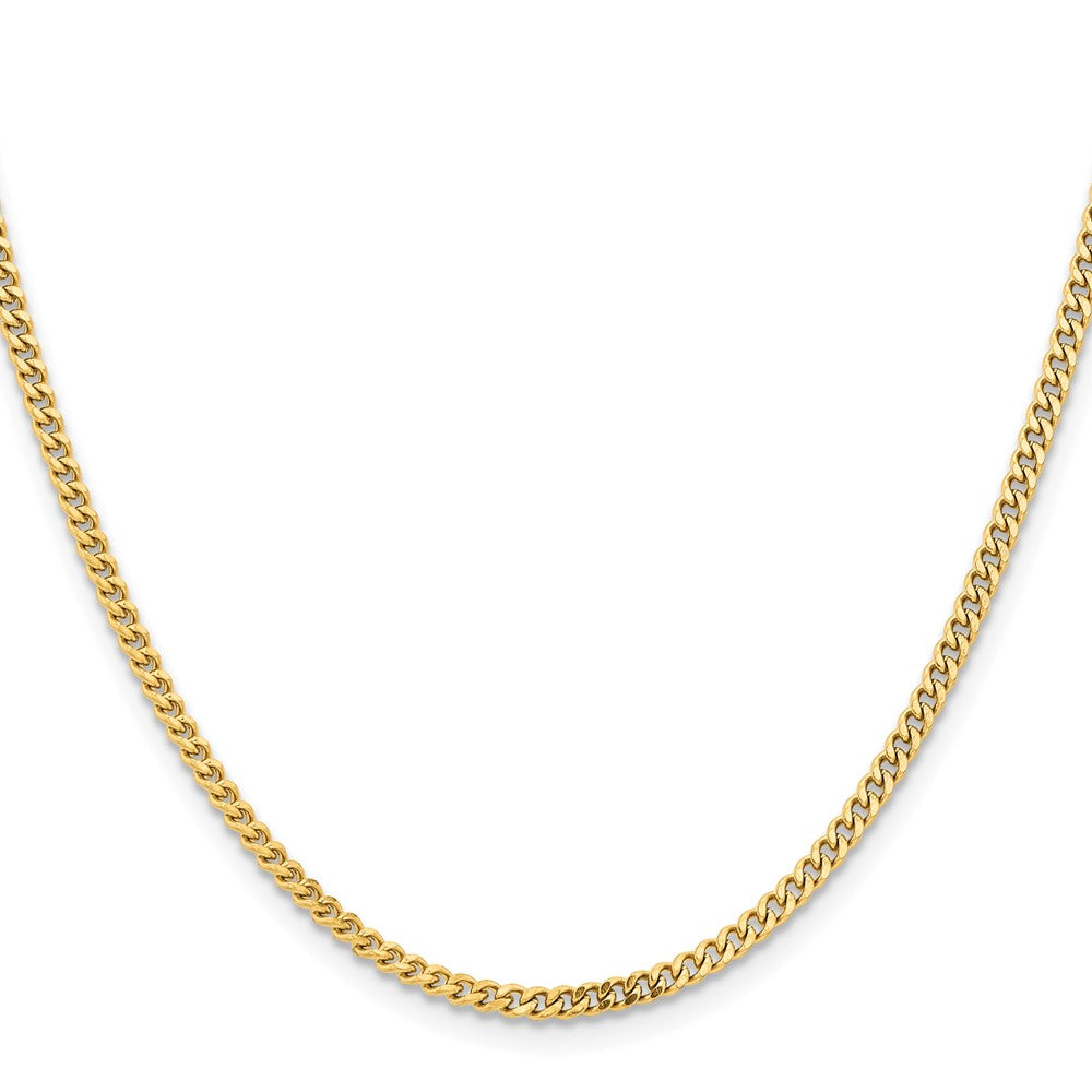 Chisel Stainless Steel Polished Yellow IP-plated 3mm 20 inch Curb ChainSRN688GP