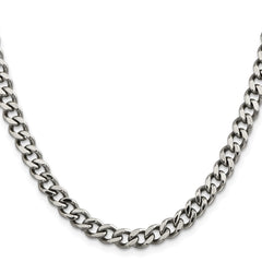 Chisel Stainless Steel Polished 6.75mm 22 inch Curb ChainSRN689