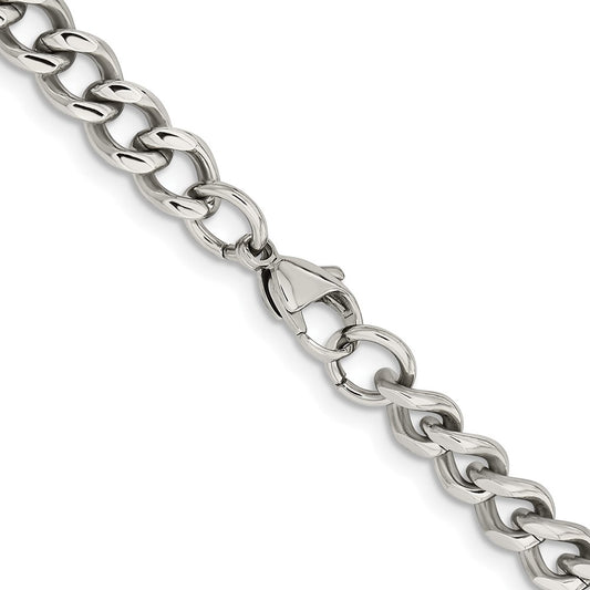 Chisel Stainless Steel Polished 7.5mm 24 inch Curb ChainSRN690