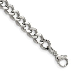 Chisel Stainless Steel Polished 7.5mm 8 inch Curb Chain SRN690-8