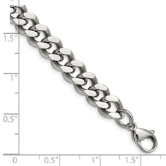 Chisel Stainless Steel Polished 9.5mm 7.75 inch Curb Chain SRN691-8