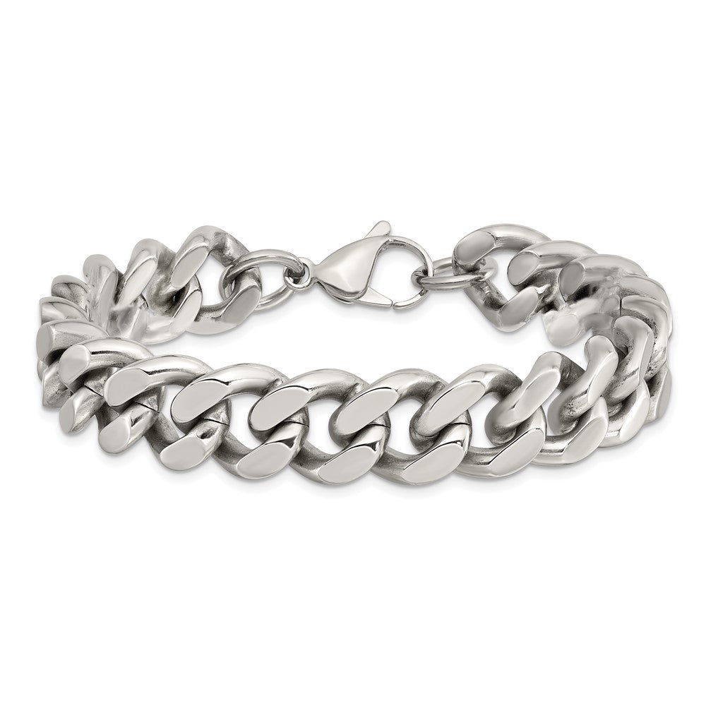 Chisel Stainless Steel Polished 13.75mm 8.5 inch Curb Chain SRN693-8.5