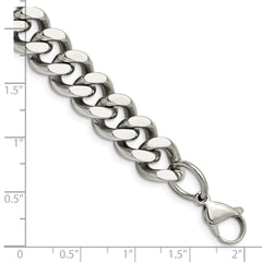 Chisel Stainless Steel Polished 13.75mm 8.5 inch Curb Chain SRN693-8.5