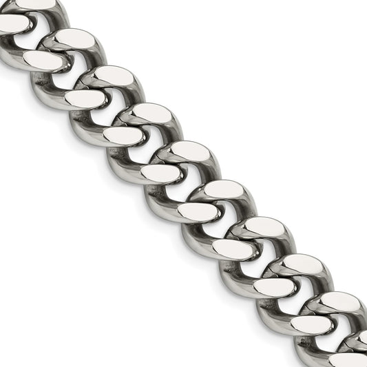 Chisel Stainless Steel Polished 13.75mm 22.5 inch Curb ChainSRN693