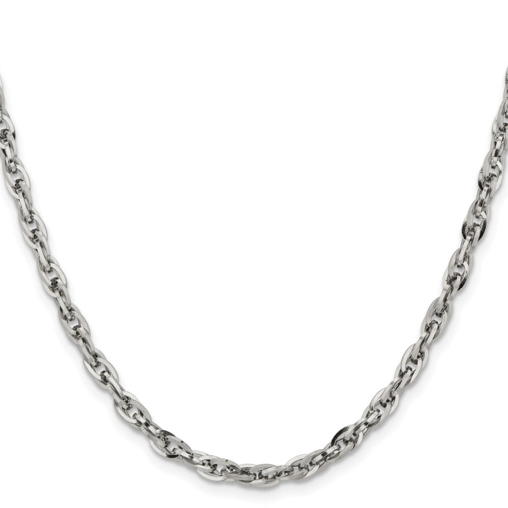 Chisel Stainless Steel Polished 4.2mm 20 inch Fancy Twisted Link ChainSRN804