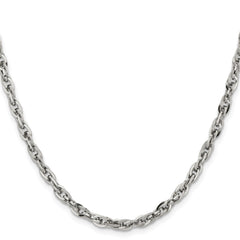Chisel Stainless Steel Polished 4.2mm 20 inch Fancy Twisted Link ChainSRN804
