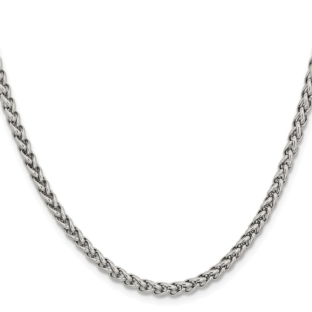 Chisel Stainless Steel Polished 4mm 22 inch Wheat ChainSRN806