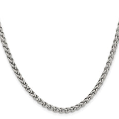 Chisel Stainless Steel Polished 4mm 22 inch Wheat ChainSRN806