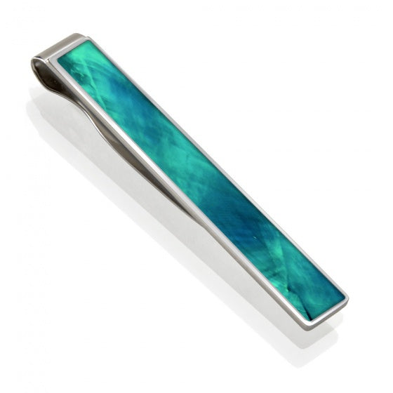 MClip Teal Angel Wing Tie Bar II SS-TIE-TLAW-OP