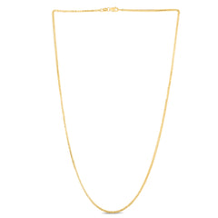 Yellow Gold Polished Square Wheat Necklace