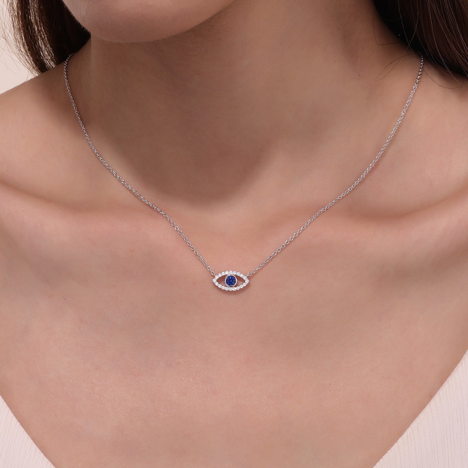 LAFONN 0.62 CTW Evil Eye Necklace SYN028SP20