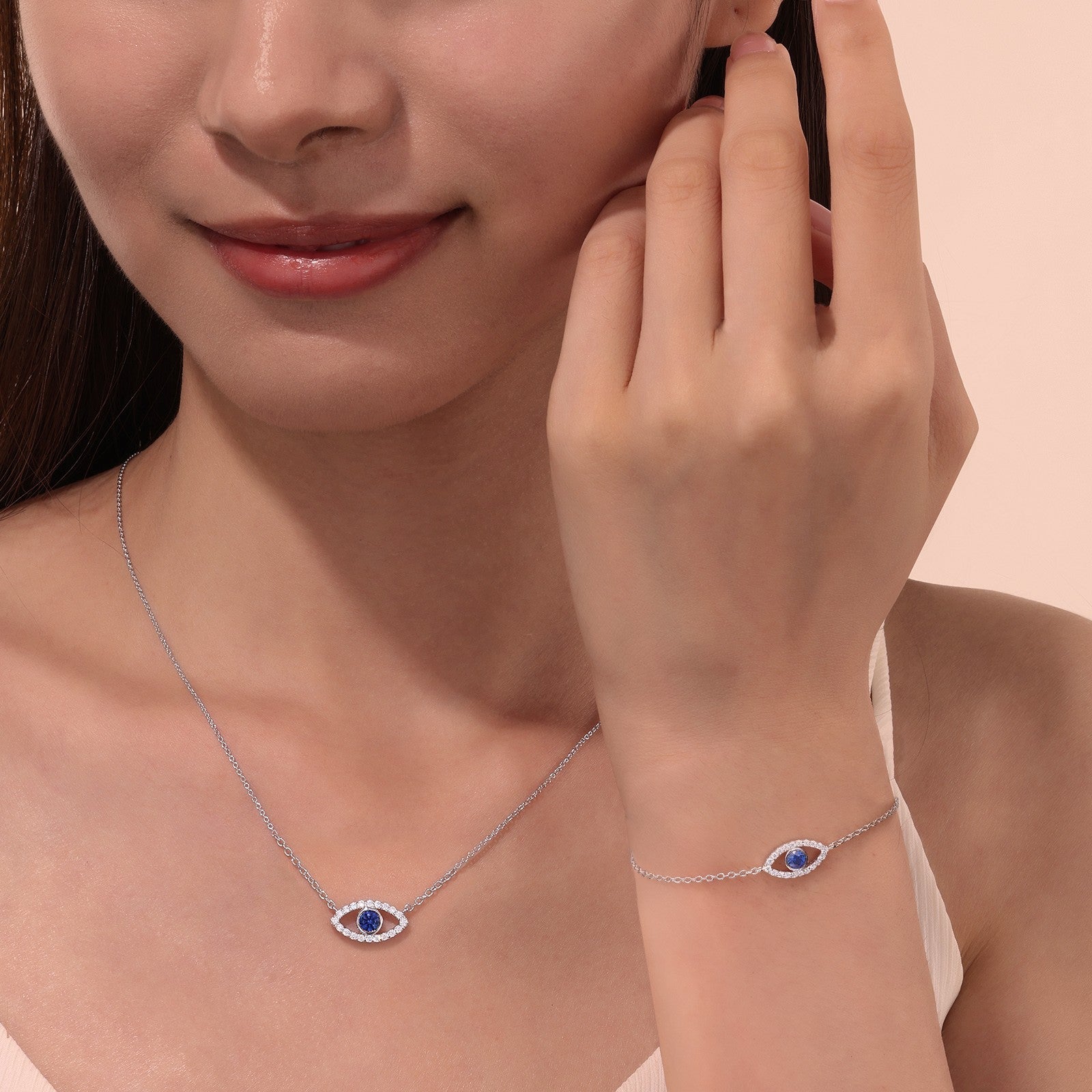 LAFONN 0.62 CTW Evil Eye Necklace SYN028SP20