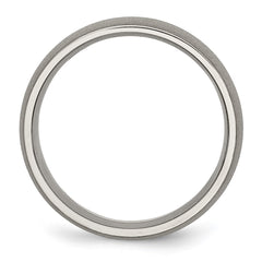 Chisel Titanium Stone Finish 7mm Half Round Band
