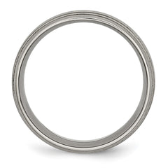 Chisel Titanium Brushed Center 8mm Grooved Band