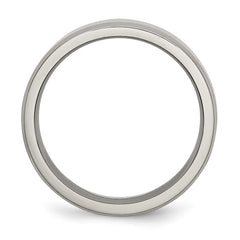 Chisel Titanium Polished 6mm Beveled Edge Band