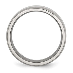 Chisel Titanium Polished 8mm Beveled Edge Band