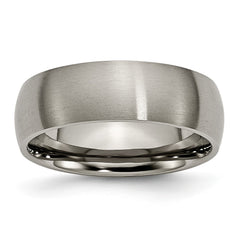 Chisel Titanium Brushed 7mm Half Round Band