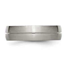 Chisel Titanium Satin 6mm Grooved Band