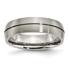 Chisel Titanium Satin 6mm Grooved Band