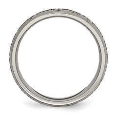 Chisel Titanium Brushed Serenity Prayer Laser Design 8mm Band