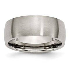 Chisel Titanium Brushed 8mm Half Round Band