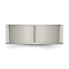 Chisel Titanium Polished 8mm Flat Band