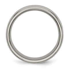 Chisel Titanium Polished Concave 8mm Beveled Edge Band